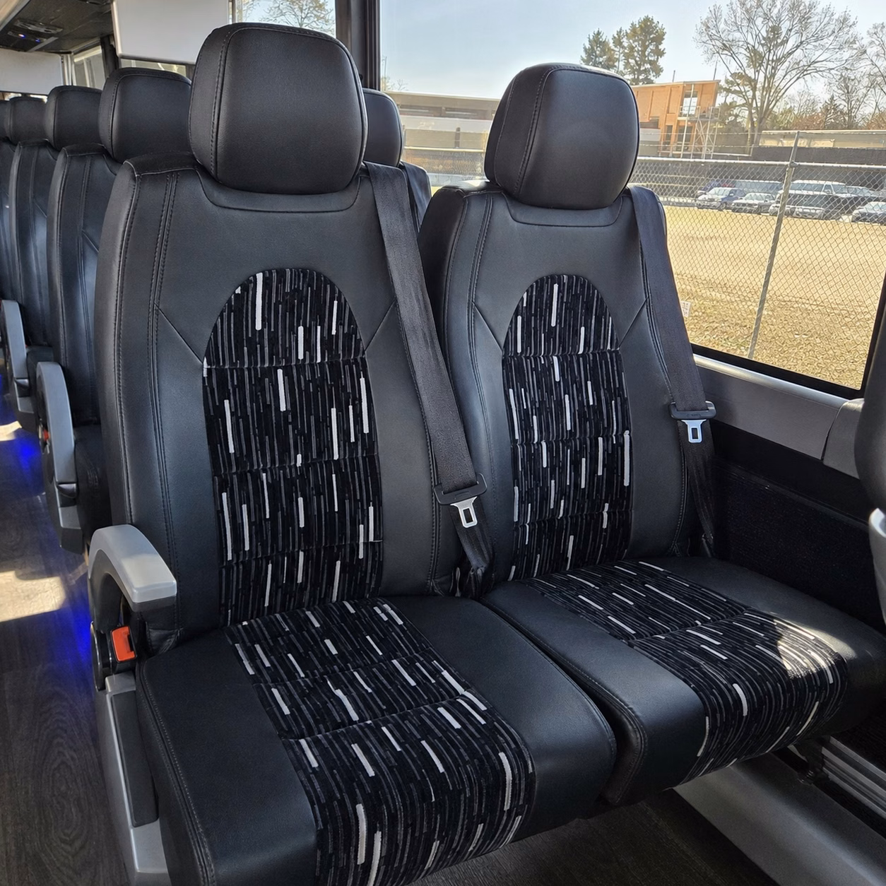 56 passenger charter bus interior